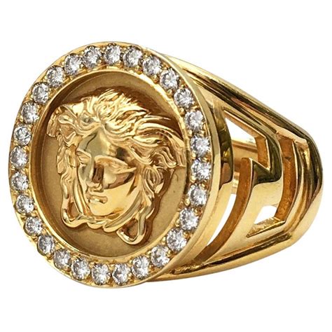 versace ring gold silver|Versace ring sale.